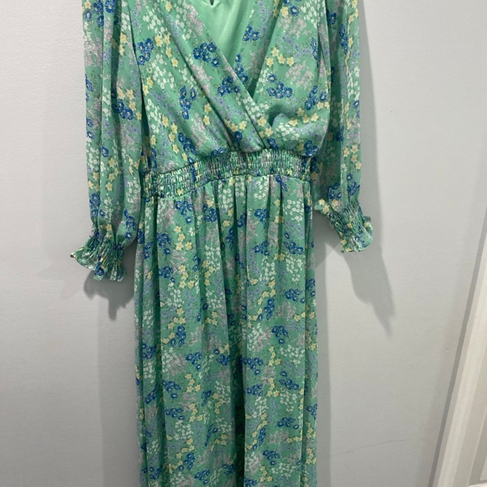 Floral Green Maxi Dress
